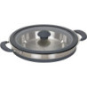 BERGER praktisch Falt-Topf 3,5 Liter │ Campingtopf komplett faltbarer Topf Edelstahlboden Silikon inkl. Deckel │ Kochtopf Out