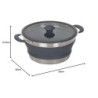BERGER praktisch Falt-Topf 3,5 Liter │ Campingtopf komplett faltbarer Topf Edelstahlboden Silikon inkl. Deckel │ Kochtopf Out
