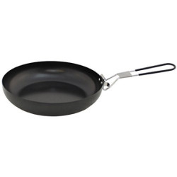 MFH Bratpfanne mit Klappstiel Campingpfanne Outdoor Geschirr Kochgeschirr Pfanne Camping Verschiedene Größen  24 cm 