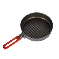 Fire-Maple Camping Pfanne für Gaskocher aus hart eloxiertem Aluminium - Outdoor Pfanne Camping mit silokonbeschichtetem Griff