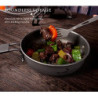 iBasingo Titan Bratpfanne Leichtes Camping Pfanne Skillet Griddle Wandern Kleine Tellerschale Outdoor Kochgeschirr mit Klappg