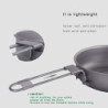 iBasingo Titan Bratpfanne Leichtes Camping Pfanne Skillet Griddle Wandern Kleine Tellerschale Outdoor Kochgeschirr mit Klappg