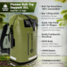 SCANDIC NATURE PIONEER 35L wasserdichter Rucksack oliv-grün mit Rolltop Verschluss - extra robust dank Boden mit 1000D PVC LK