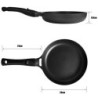 Gotoll Induktionspfanne, 24 cm, antihaftbeschichtet, Aluminium, Cracker, abnehmbarer Griff, für Pfannkuchen, Steak, Ei, Blini