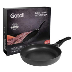 Gotoll Induktionspfanne, 24 cm, antihaftbeschichtet, Aluminium, Cracker, abnehmbarer Griff, für Pfannkuchen, Steak, Ei, Blini