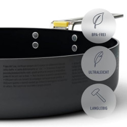 Sea to Summit - Frontier Pan - Ultraleichte Campingpfanne 20 cm - 1 bis 2 Personen - Bratpfanne mit Antihaftbeschichtung & Cl