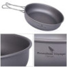 Boundless Voyage Titanium Bratpfannenplatte mit Klappgriff Ultraleichtes Camping Picknick Pfanne Bratpfanne Geschirr Titanpfa