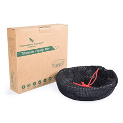 Boundless Voyage Titanium Bratpfannenplatte mit Klappgriff Ultraleichtes Camping Picknick Pfanne Bratpfanne Geschirr Titanpfa