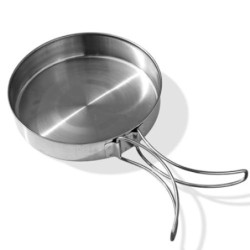 Pfanne Camping mit Klappgriff,15cm Camping-Teller,Ultralight Picknick Tragbar Plate Skillet,Camping Picknick Pfanne,Bratpfann