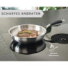 DIVORY Edelstahl Pfanne 20 cm PURA Induktion I unbeschichtete kleine Bratpfanne für alle Herdarten I Induktionspfanne, Ergono