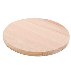 Karl Krüger 1220H Schlemmerpfanne mit Holzteller, 20 cm, Stahlemaille, schwarz, 20cm