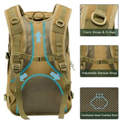 Militär Rucksack Wanderrucksack Herren Mil-tec Taktischer Bundeswehr Reiserucksack 35L Trekkingrucksack Motorrad Survival Jag