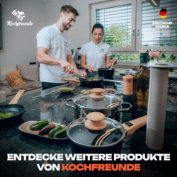 Kochfreunde® Pfanne Bratpfanne 24 cm [Abnehmbarer Griff] Antihaft beschichtete Pfanne Induktion, PFOA-Frei Induktionspfanne, 