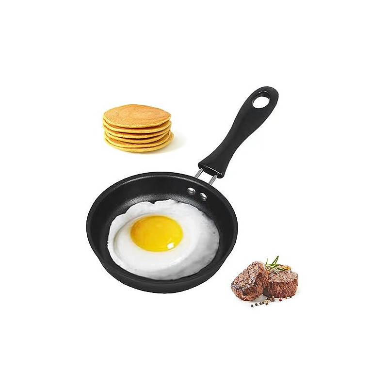 RANJIMA Mini Pfanne, 12cm Klein Pfanne, Antihaft Pfanne, Spiegeleipfanne mit Griff, Hitzebeständig, Antihaftbeschichtet, Trag