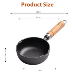 Gohytal Mini Pfanne 11cm, Pfanne Mini Induktion, Gusseisenpfanne Klein, Antihaft-Pfanne Klein Induktion, Bratpfanne Klein mit