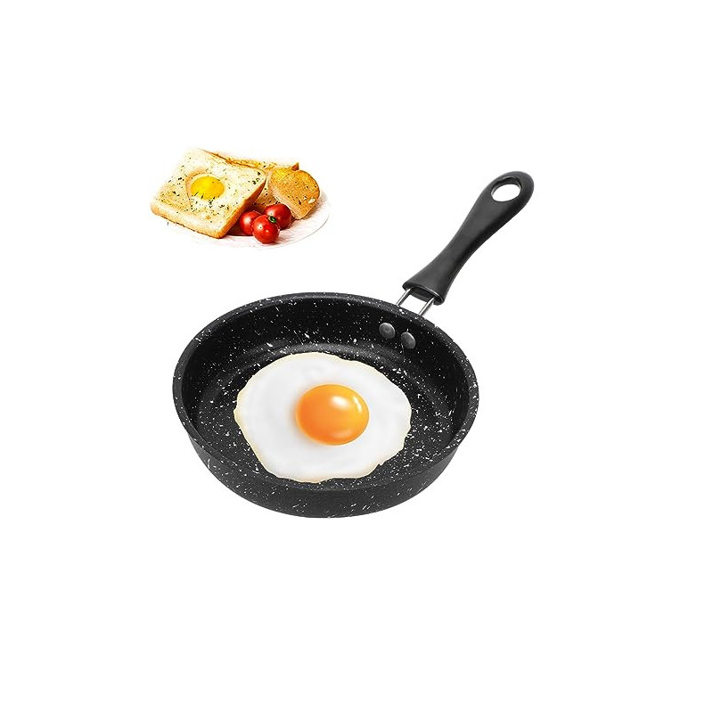RANJIMA Mini Pfanne, Ø 16cm Klein Pfanne Antihaft Induktionspfanne mit Hitzebeständig Griff, Antihaftbeschichtet Spiegeleipfa RANJIMA Mini Pfanne, Ø 16cm Klein Pfanne Antihaft Induktionspfanne mit Hitzebeständig Griff, Antihaftbeschichtet Spiegeleipfa