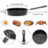 RANJIMA Mini Pfanne, Ø 16cm Klein Pfanne Antihaft Induktionspfanne mit Hitzebeständig Griff, Antihaftbeschichtet Spiegeleipfa