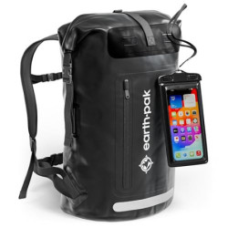 Earth Pak Summit Serie wasserdichter Rucksack, Backpack mit leistungsstarkem Reißverschluss und Rolltop, wasserfester Handyhü