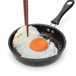 RANJIMA Mini Pfanne, Ø 16cm Klein Pfanne Antihaft Induktionspfanne mit Hitzebeständig Griff, Antihaftbeschichtet Spiegeleipfa