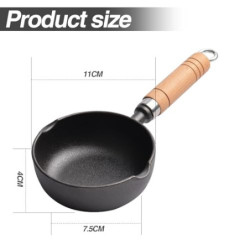Yuragim Gusseisenpfanne Klein, Mini-Pfanne für ein Ei, 11 cm Minipfanne Bratpfanne Eierpfanne mit Griff, Gusseisen Pfanne, Sp