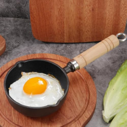 Yuragim Gusseisenpfanne Klein, Mini-Pfanne für ein Ei, 11 cm Minipfanne Bratpfanne Eierpfanne mit Griff, Gusseisen Pfanne, Sp