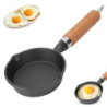 Mini-Pfanne für ein Ei, 10 cm Mini-Eierbratpfanne mit Griff, Gusseisen Pfanne, Mini-Gusseisenpfanne, Tragbar Camping Spiegele