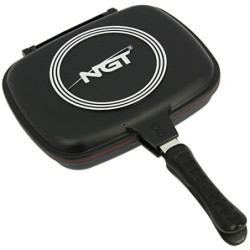 NGT Doppel Grillpfanne Antihaft Verbinden Pfannen Karpfenangeln Kochen Zelten - Kommt Apart in 2 Pfannen If Notwendig