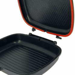 NGT Doppel Grillpfanne Antihaft Verbinden Pfannen Karpfenangeln Kochen Zelten - Kommt Apart in 2 Pfannen If Notwendig