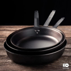 Kockums Jernverk Pfanne aus Karbonstahl Premium Bratpfannen, Wurde Mit Natürlichem Pflanzenöl Vorbehandelt, Luxus Bratpfanne 