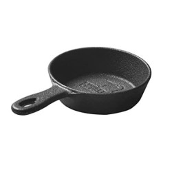 DIYARTS Gusseisen Pfanne Mini kleine Bratpfanne Griff Metall Modell Gaskocher Universal Gusseisen Bratpfanne vorgewürzte Pfan