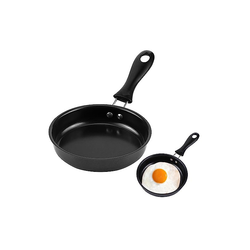JSMTKJ Mini-Pfanne für ein Ei, Mini Bratpfanne, Antihaftbeschichtung Bratpfanne mit Isolierschutzgriff zum Braten von Eiern, JSMTKJ Mini-Pfanne für ein Ei, Mini Bratpfanne, Antihaftbeschichtung Bratpfanne mit Isolierschutzgriff zum Braten von Eiern,