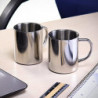 com-four® 2x Edelstahl Thermobecher - 300 ml je Becher - Isolierbecher doppelwandig - Kaffeetasse bruchsicher - Thermo-Trinkb