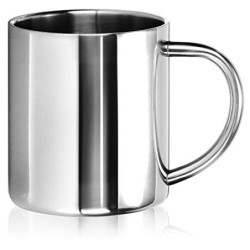 com-four® 2x Edelstahl Thermobecher - 300 ml je Becher - Isolierbecher doppelwandig - Kaffeetasse bruchsicher - Thermo-Trinkb