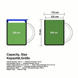 HEECN® Camping Becher Mit Deckel und Karabiner - Edelstahl Tasse - Thermo - Kaffeebecher - Doppelwandige Isolierbecher BPA-fr