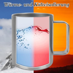 Dadabig Wandern Edelstahl Tasse Karabiner CampingTasse Edelstahl Outdoor-Becher Metall-Becher 350ml Personalisierte Edelstahl