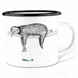 Ligarti® Emaille Tasse  leicht & robust  | Design Cup, Camping Becher handveredelt in Deutschland | Kaffeetasse, Emaillebeche