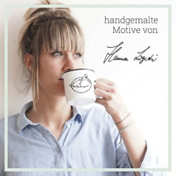 Ligarti® Emaille Tasse  leicht & robust  | Design Cup, Camping Becher handveredelt in Deutschland | Kaffeetasse, Emaillebeche