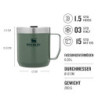 Stanley Classic Legendary Camp Mug Thermobecher 354 ml - Hält 1.5 Stunden Heiß - 3 Stunden Kalt - BPA-Frei - Spülmaschinenfes