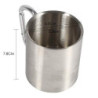 KSTE Tasse aus Stahl, Campingbecher, tragbar, aus Edelstahl mit Karabiner-Griff, Camping-Tasse für Camping, Wandern, Outdoor-