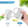 NORDMUT® Edelstahl Thermobecher [2er Set] Camping Tasse | nachhaltige Edelstahl Tasse | Kaffeetasse doppelwandig isoliert und