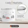 Little Mathilda Emaille Tasse Camping personalisierte Campingtasse mit Namen Kaffeetasse Zubehör Wohnmobil Wohnwagen Van Gesc