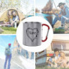 Tassendruck Karabiner Edelstahltasse - mit Herz-Motiv - mit Name selbst gestalten - Geschenk für Camper, Campingtasse, Outdoo