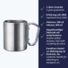 Westmark Edelstahltasse mit Karabinerhaken – praktische Camping-Tasse Outdoor, ideal für heiße und kalte Getränke, Becher mit