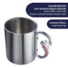 Westmark Edelstahltasse mit Karabinerhaken – praktische Camping-Tasse Outdoor, ideal für heiße und kalte Getränke, Becher mit