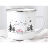Little Mathilda Emaille Tasse bunter Camper Van Camping personalisierte Campingtasse mit Namen Kaffeetasse Zubehör Wohnwagen 