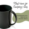 Hausfelder Kaffeebecher Kunststoff 6er Set, Camping Kaffeebecher 6 x 360 ml, Camping Tassen Set 6er  SpaceBlack 