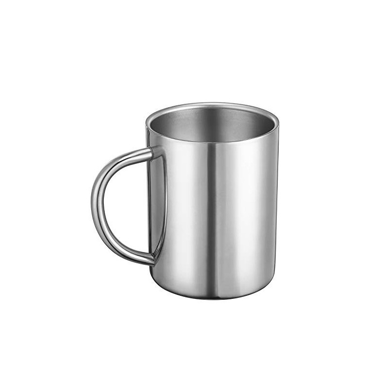 Doppelwandige Edelstahl-Tasse,Edelstahl Camping Tasse,Edelstahl Camping Becher, Metall-Becher,13.5oz / 400ml