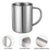 Doppelwandige Edelstahl-Tasse,Edelstahl Camping Tasse,Edelstahl Camping Becher, Metall-Becher,13.5oz / 400ml