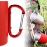 Robin Goods® 2x Edelstahl-Thermobecher mit Karabinergriff - 350 ml je Kaffeetasse - Thermo-Trinkbecher bruchsicher - doppelwa