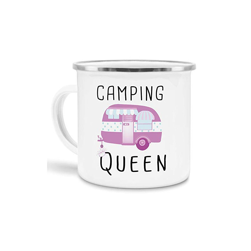 Tassendruck Emaille Tasse Camping lustig - Geschenk zum Camping/Tasse für coole Camper/Geschenk-Idee Campingfreunde - Camping Tassendruck Emaille Tasse Camping lustig - Geschenk zum Camping/Tasse für coole Camper/Geschenk-Idee Campingfreunde - Camping